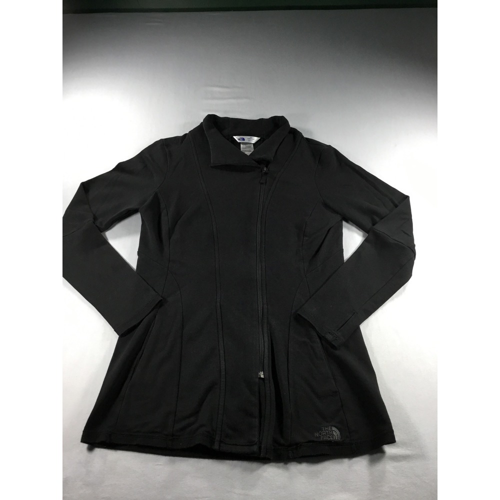 The North Face M Womens Black Asymmetric Zip Up Jacket Thumbholes Gorpcore Layer